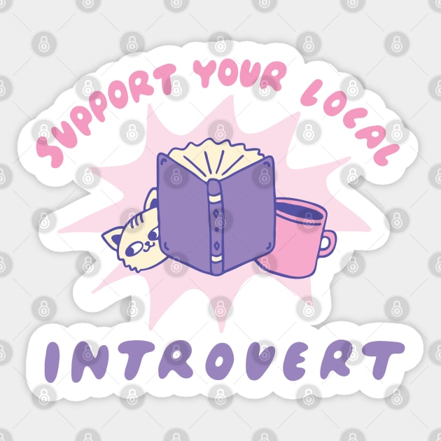 Support Your Local Introvert Sticker by krimons